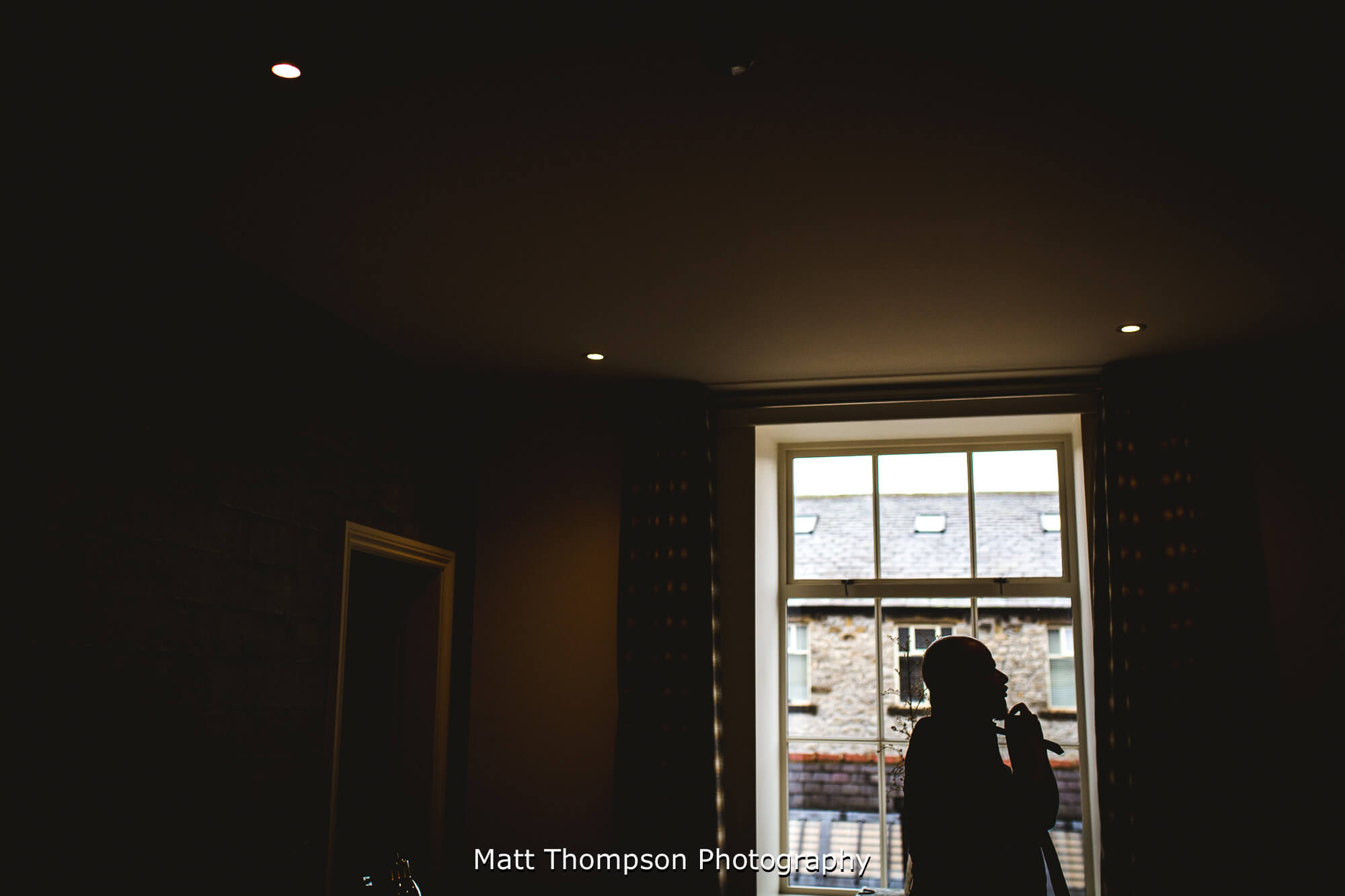 Groom getting ready