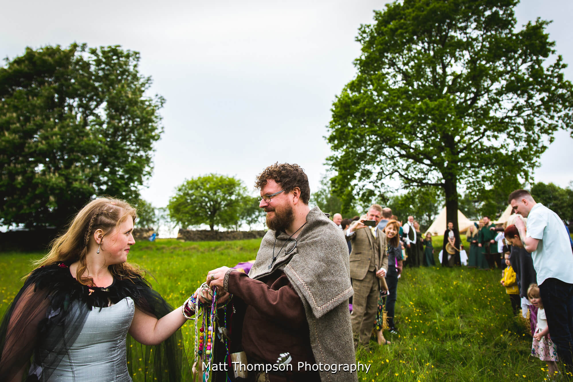 Bride and groom taking a moment