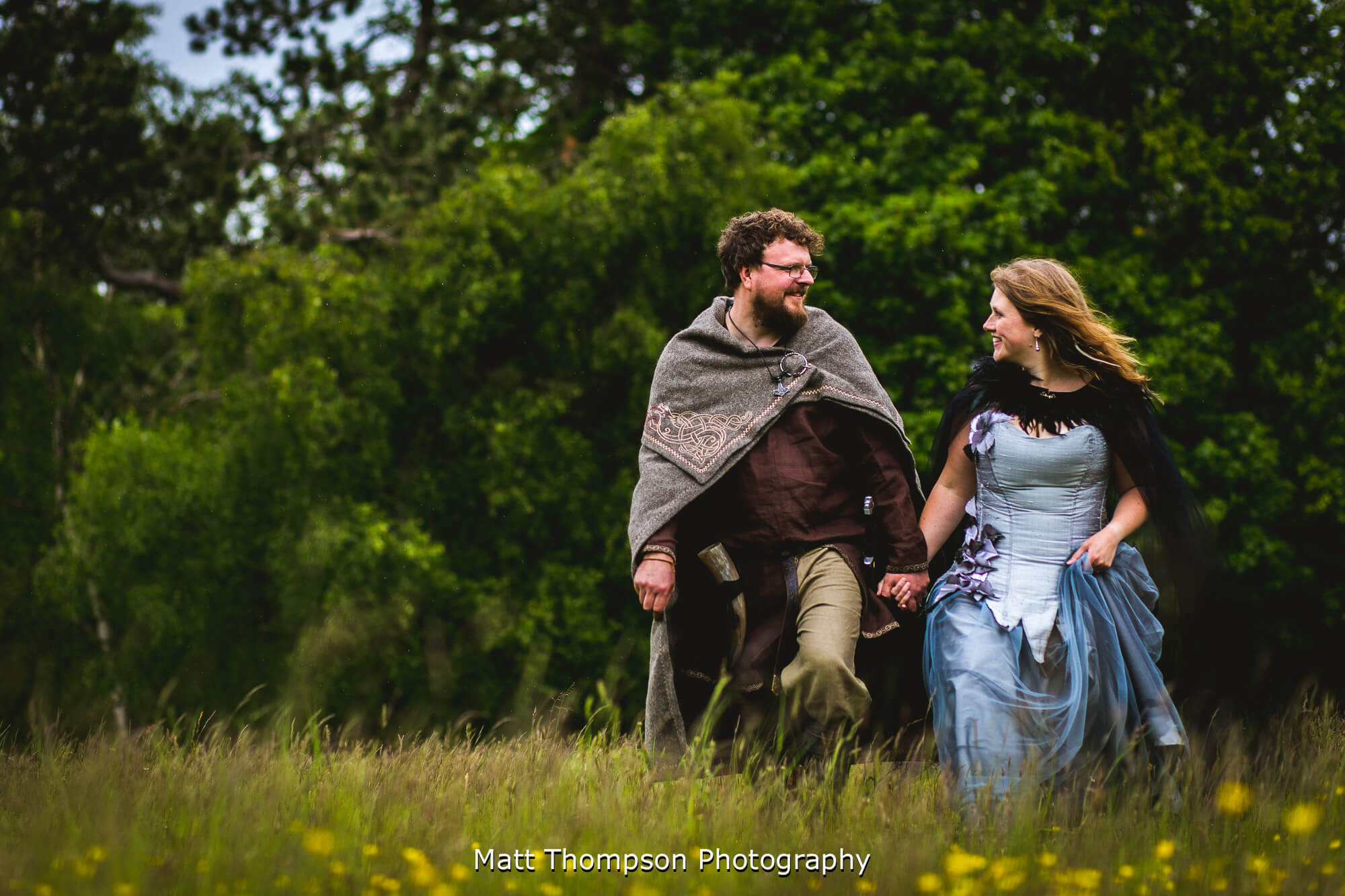 Relaxed wedding photo