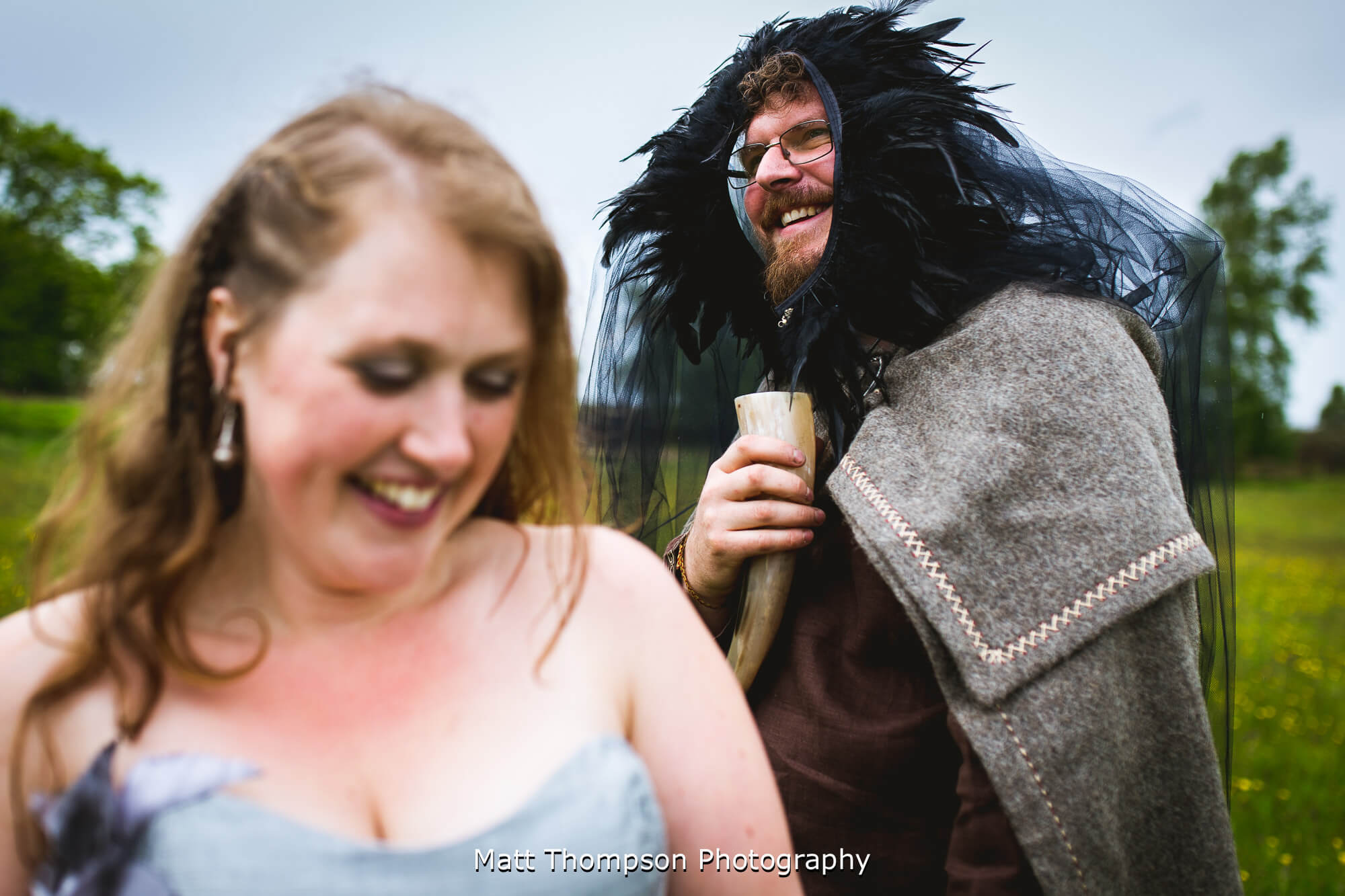Groom being silly