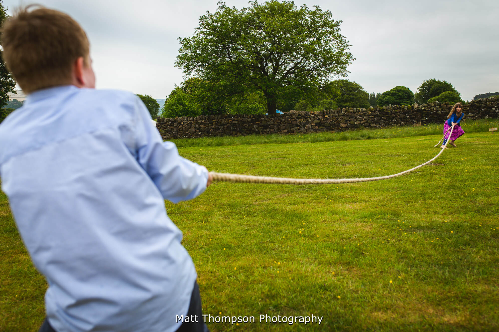 Tug of war wedding