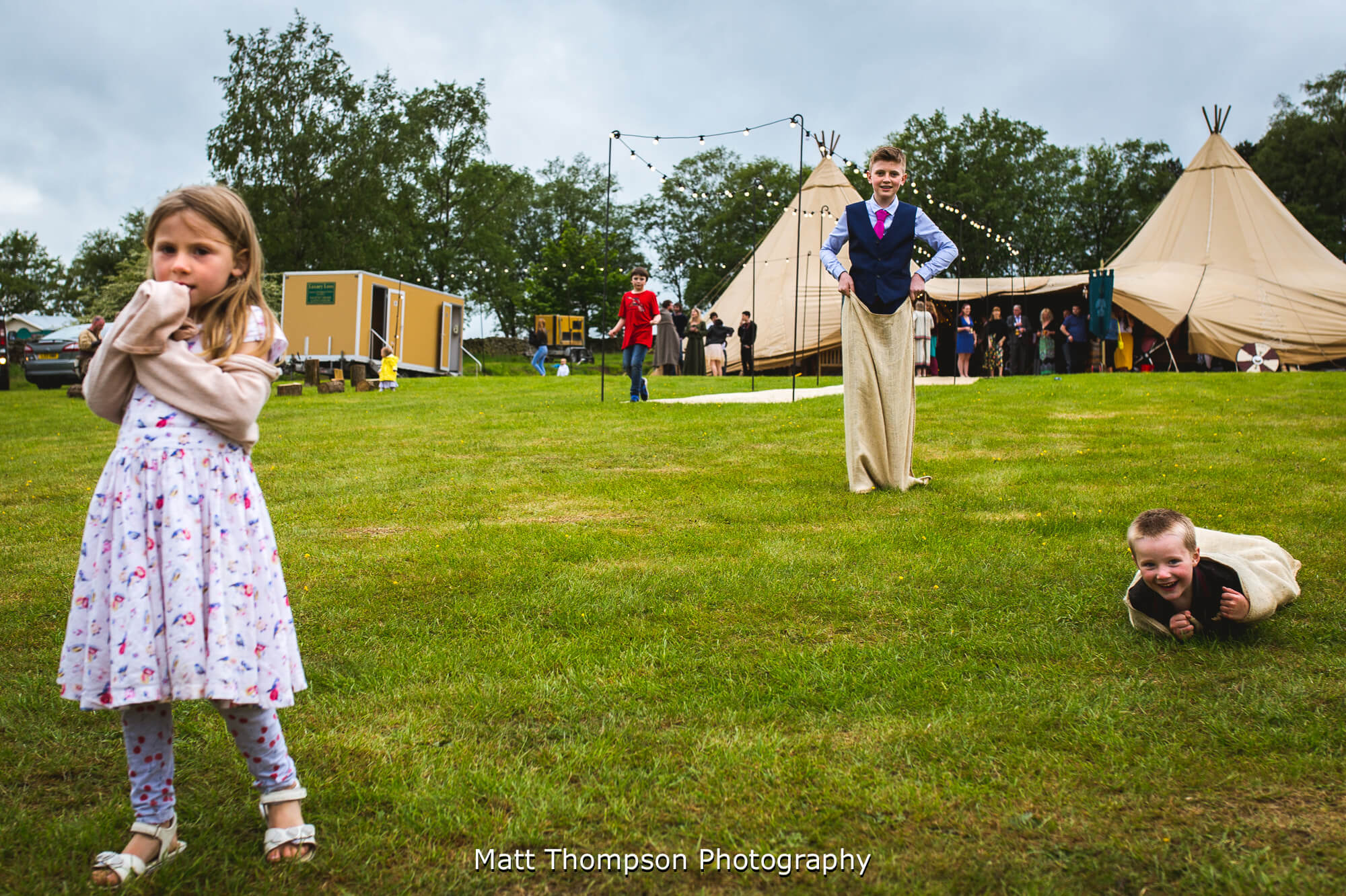 Kids sack race