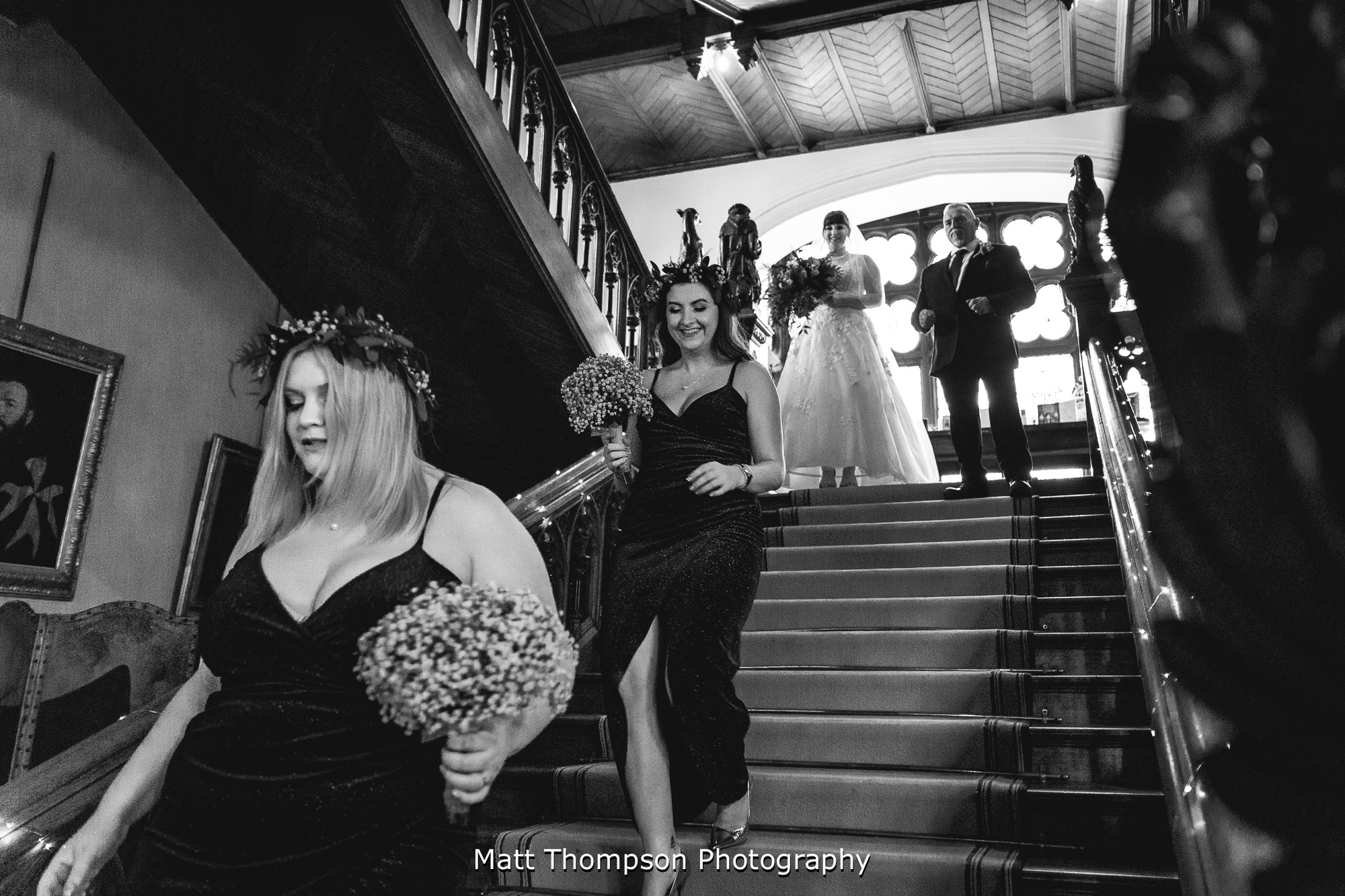 Walking to the ceremony