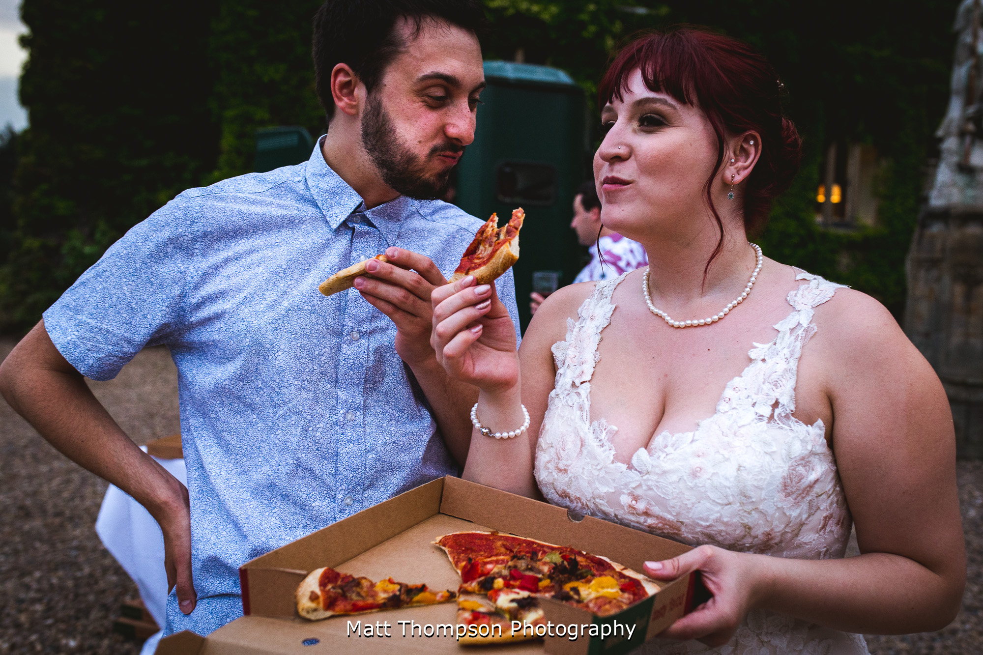pizza wedding evening food