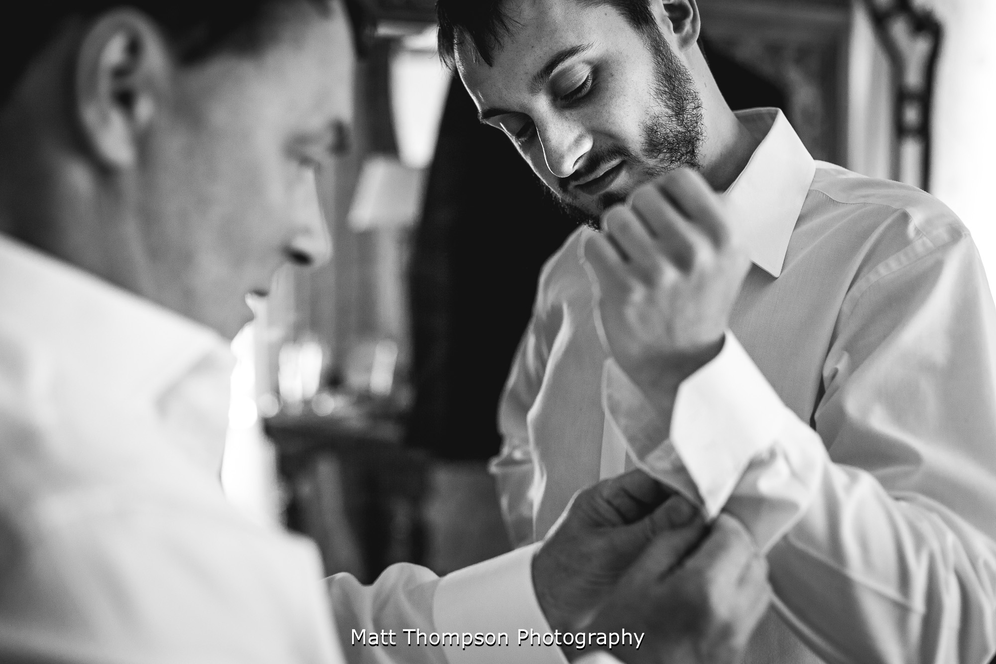 groom getting ready at carlton towers