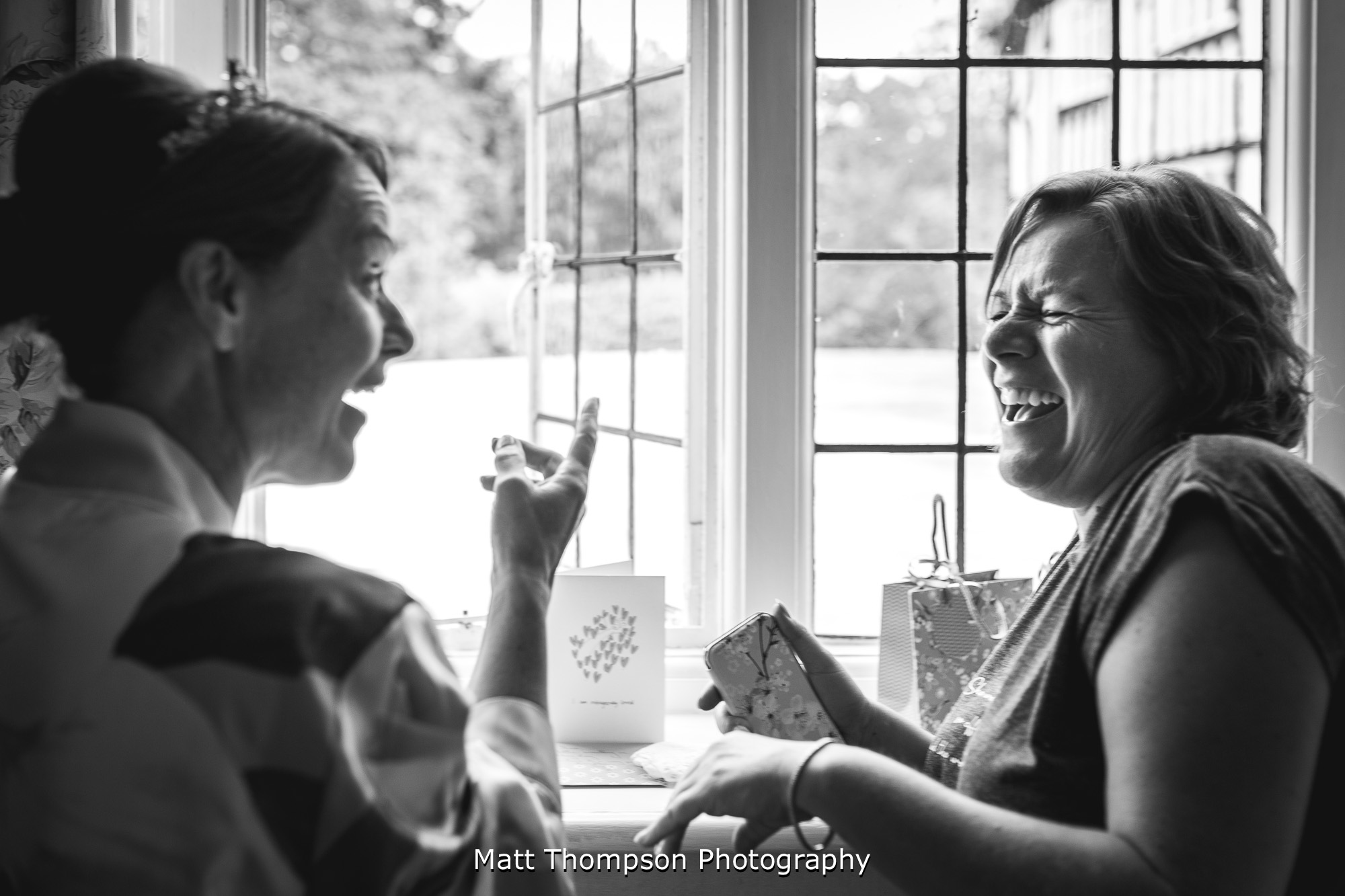 bridemaid laughing