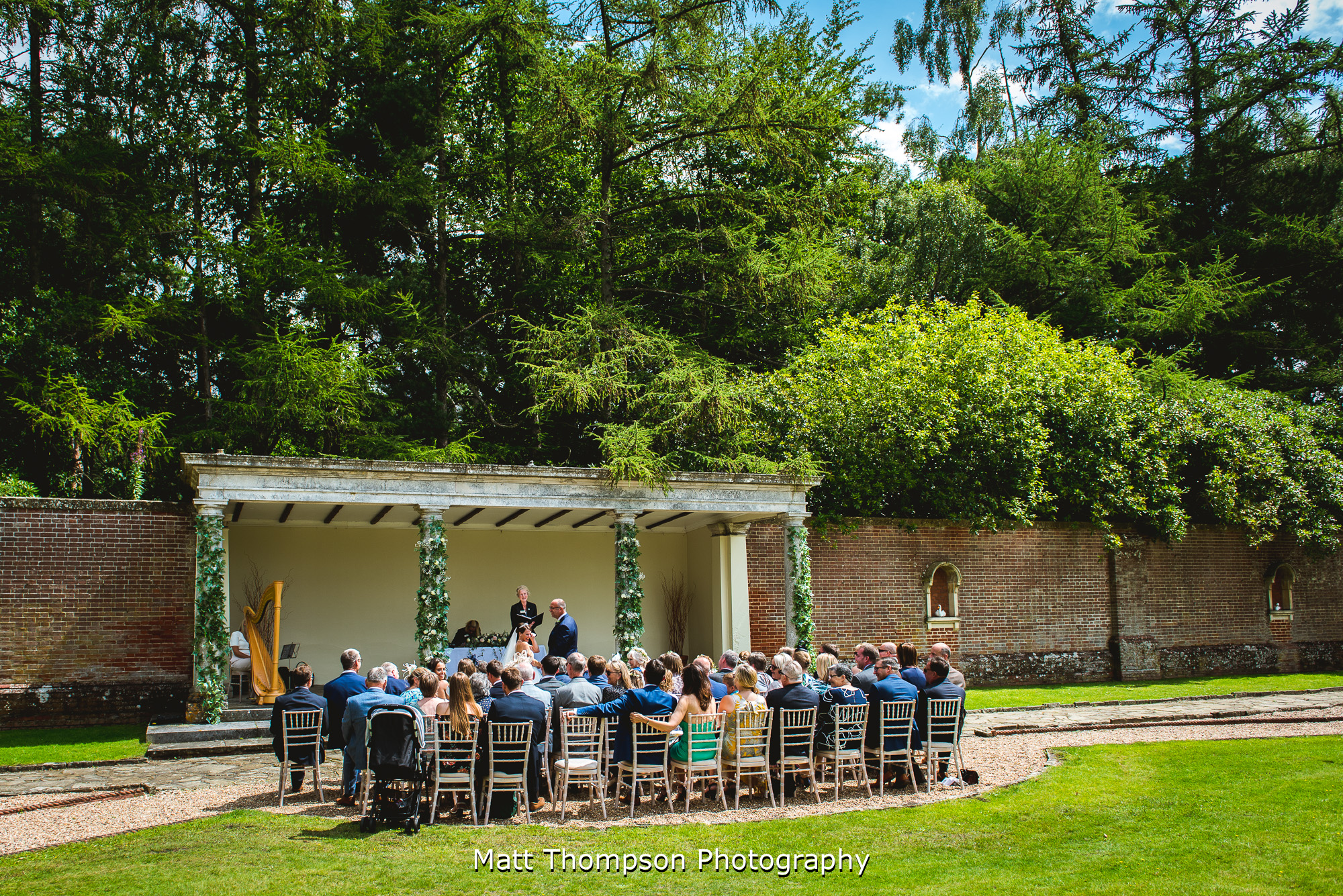 outdoor ceremony at petwood hotel