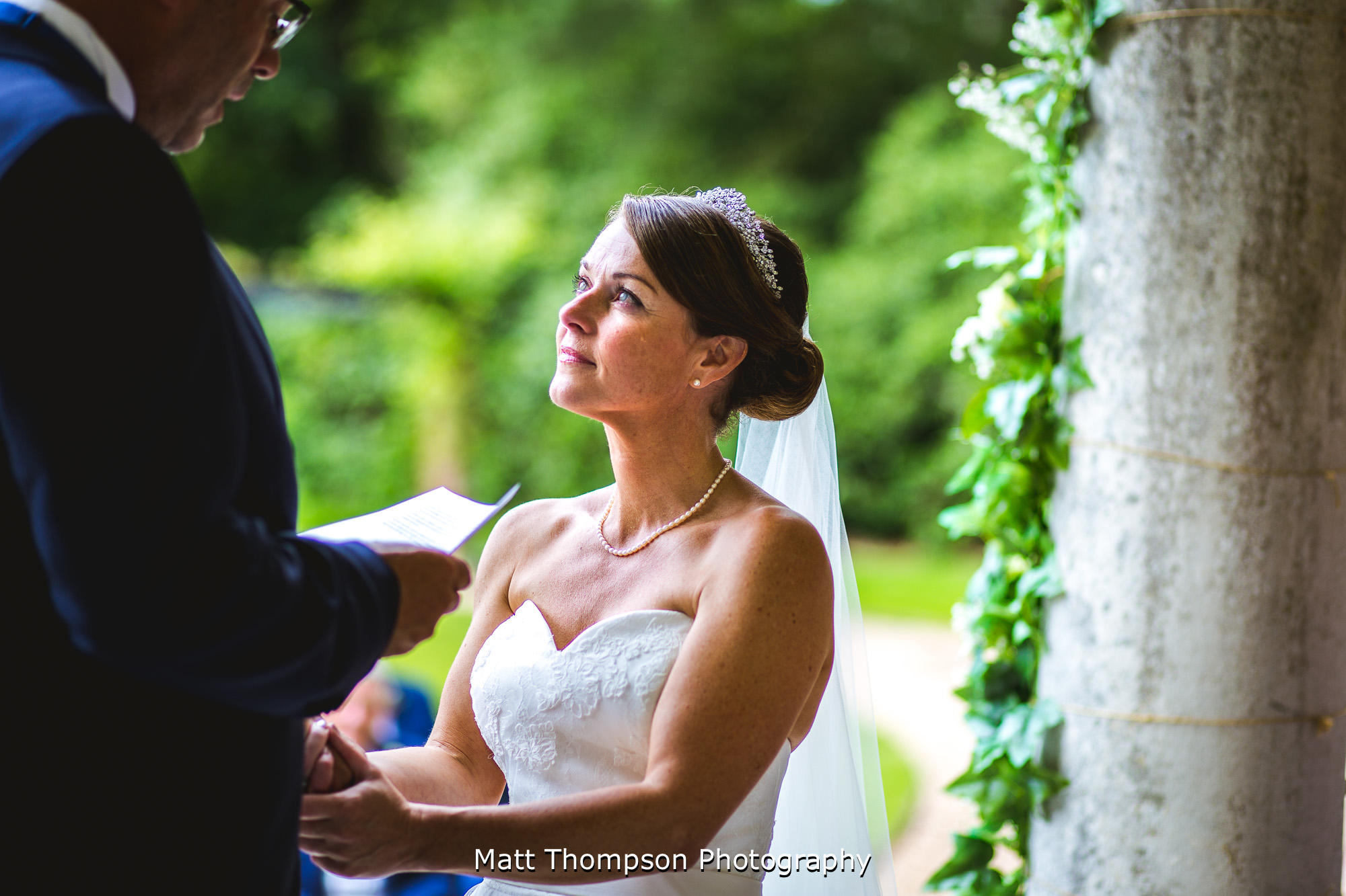 sentimental moment with bride