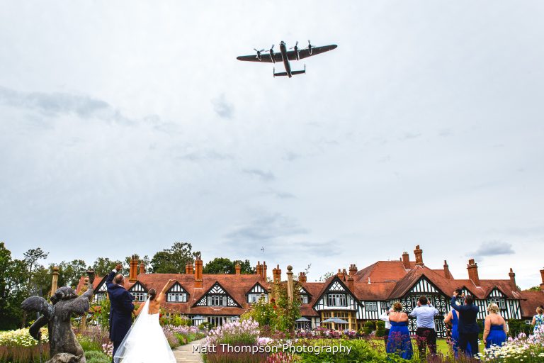 lancaster bomber flyover at petwood hotel