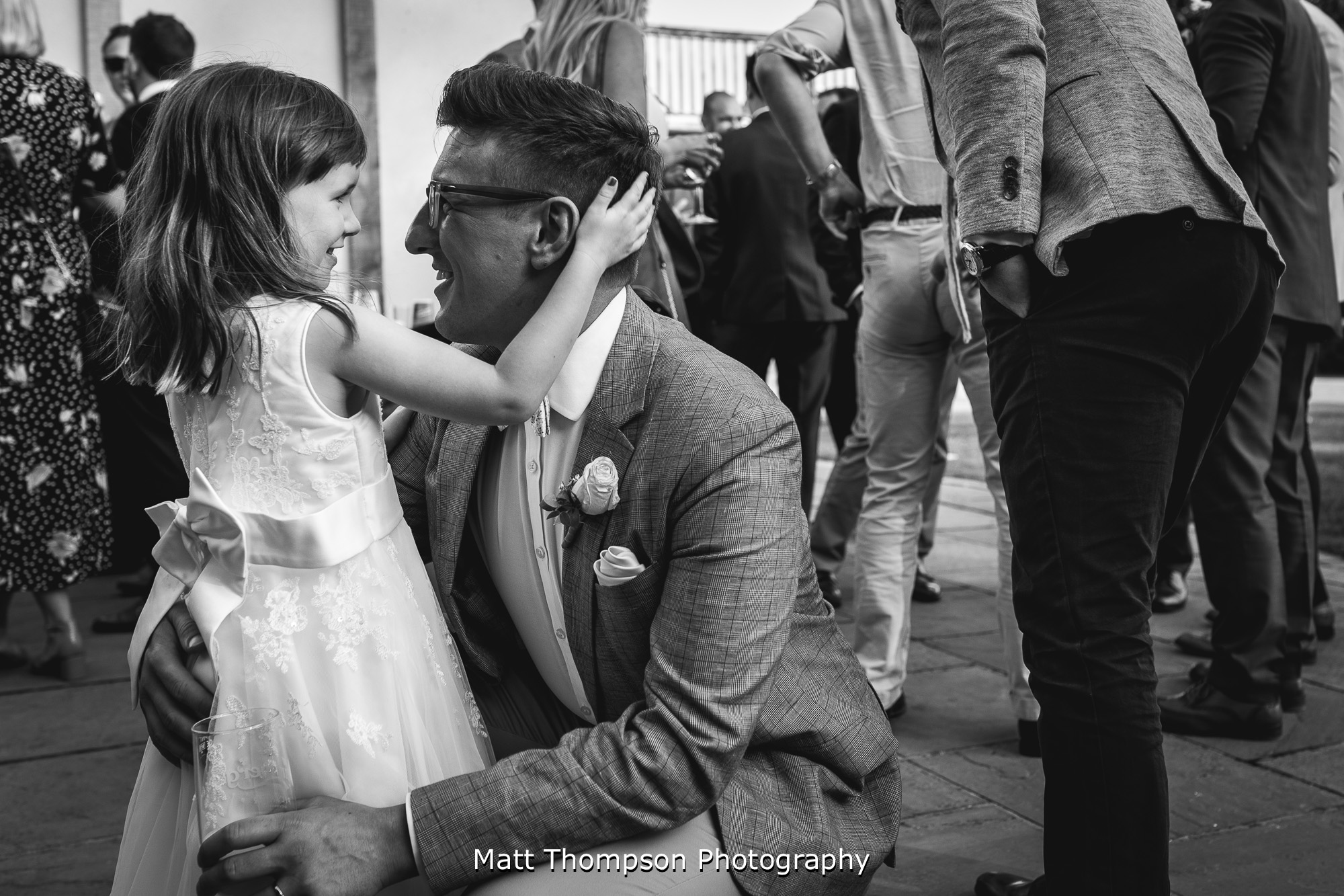 nice moment with groom and daughter