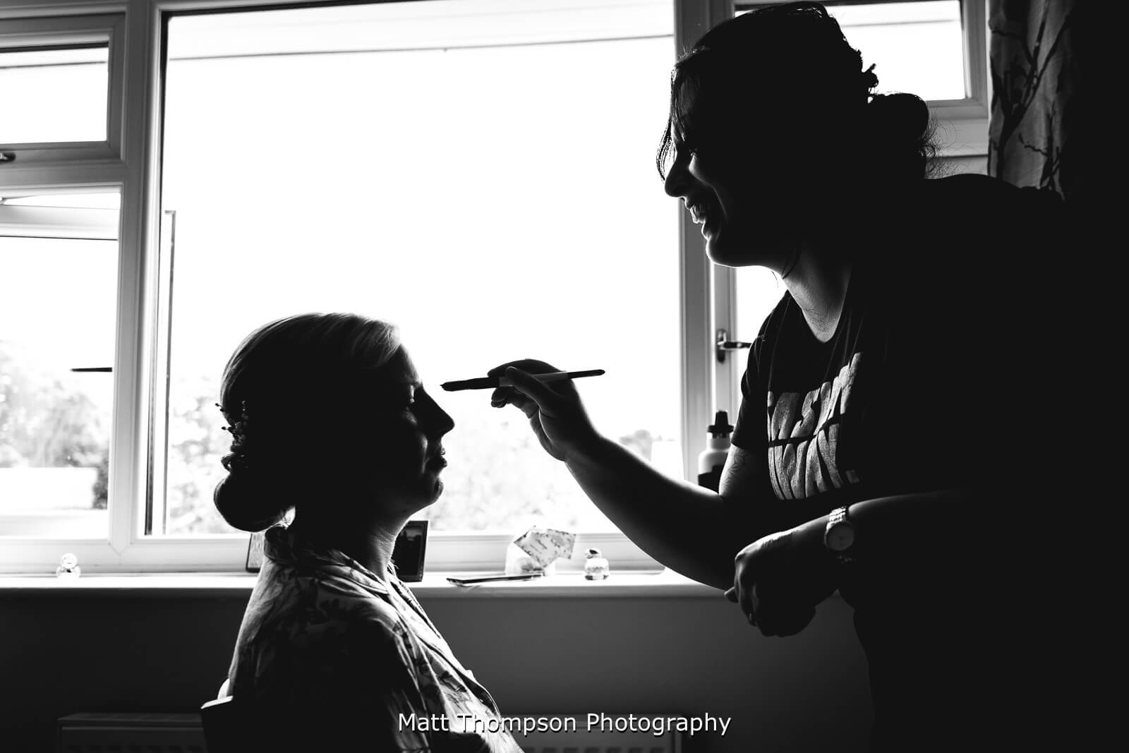 make up being done