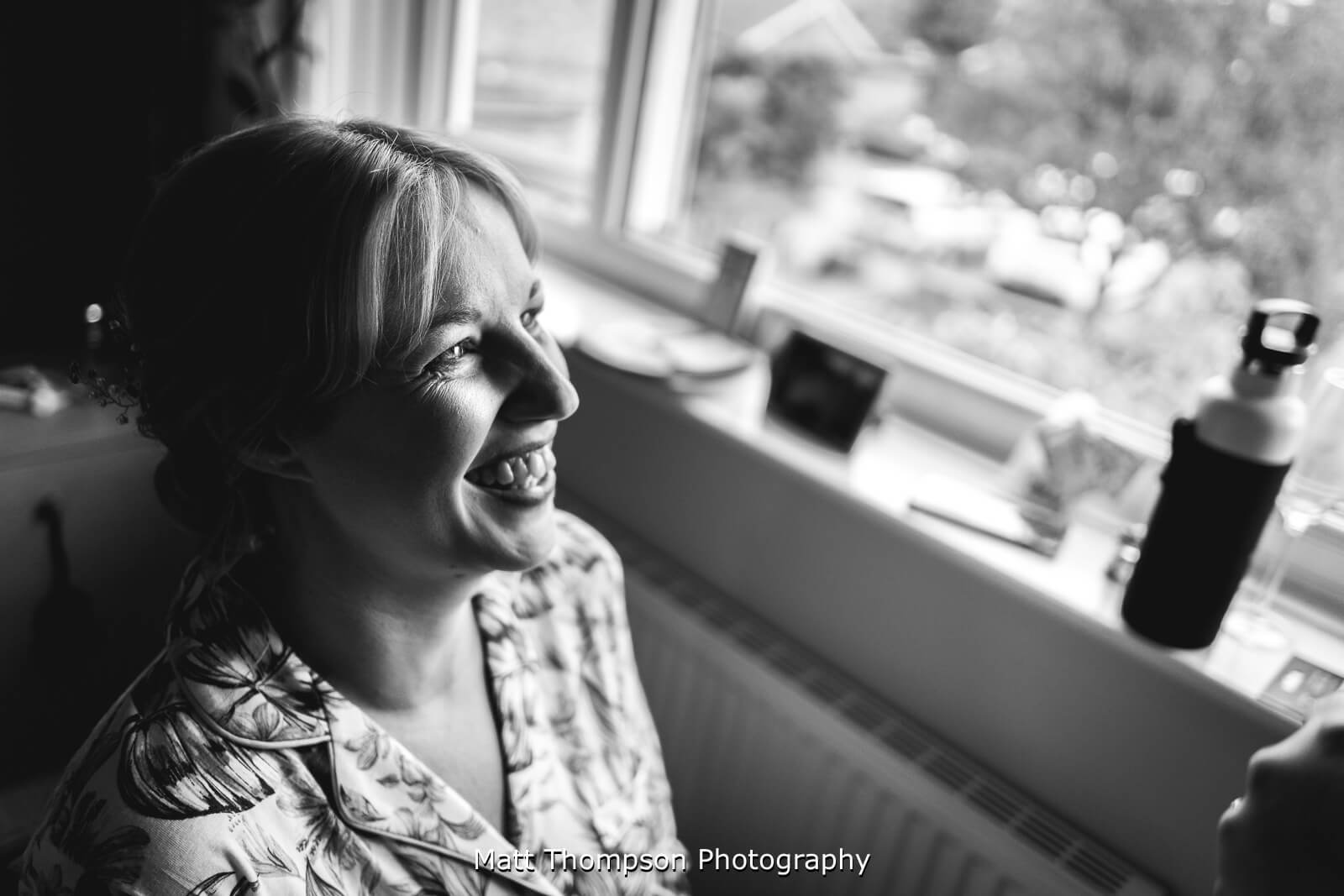 bride on the morning of her wedding in york