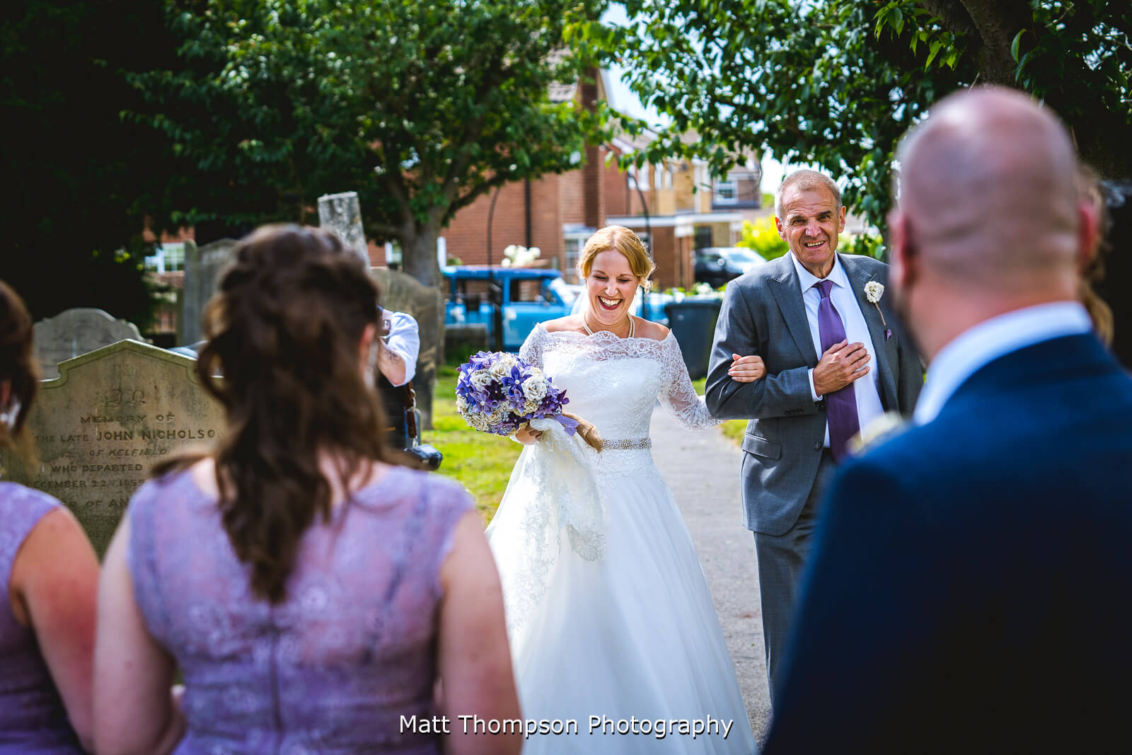 arrival at the church