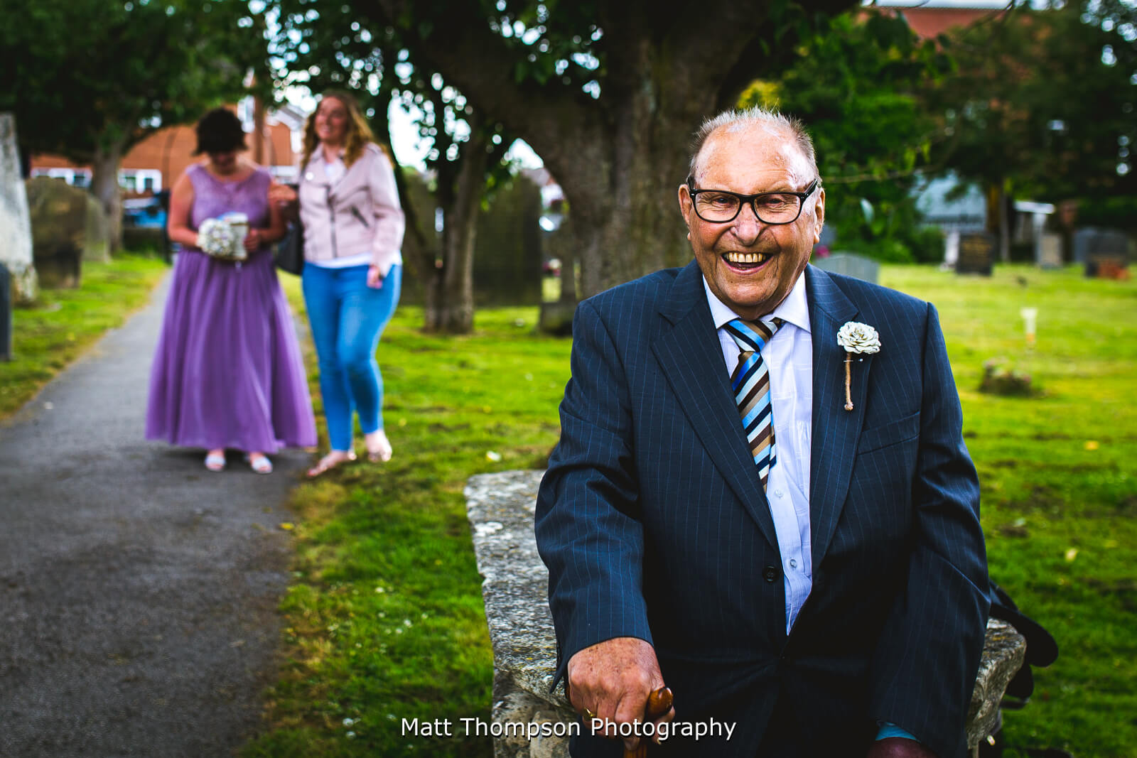 Grandad at his granddaughters wedding