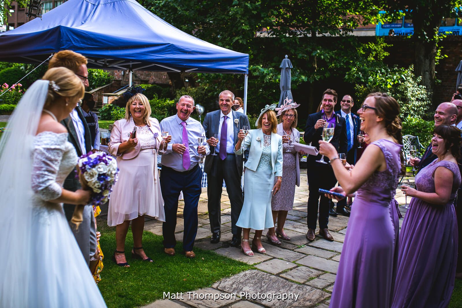 Bride and groom arrival