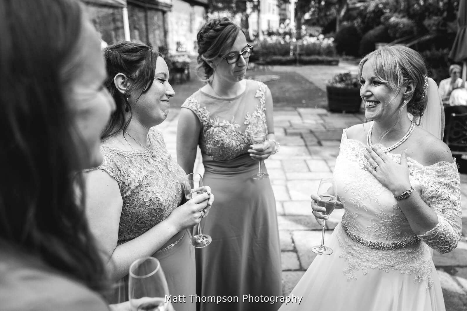 Bride and bridesmaids