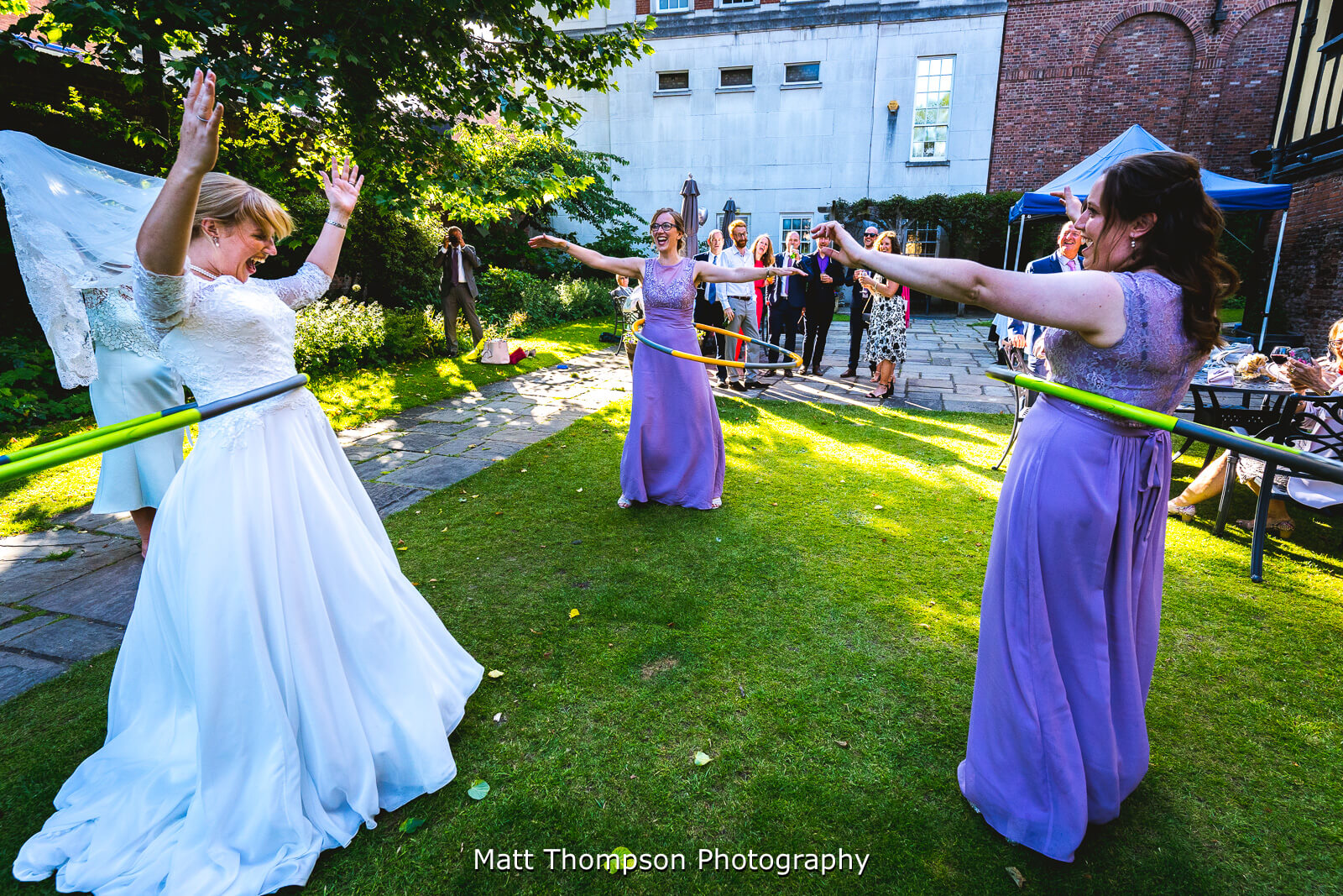 Hoopla hooping at wedding