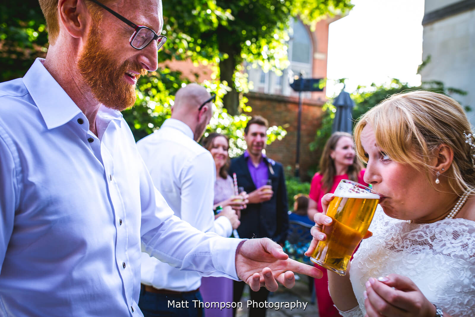 Wedding beer pint
