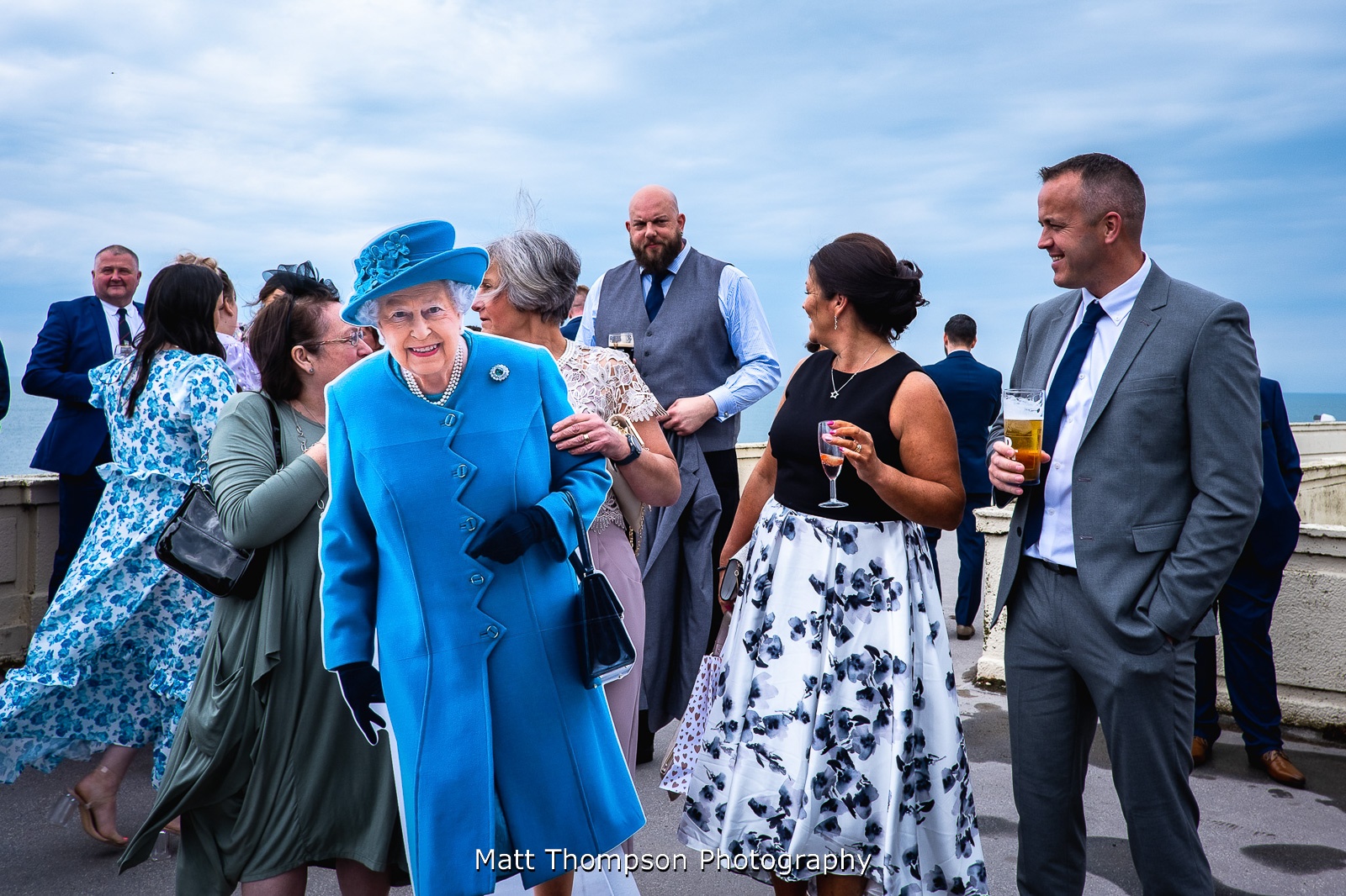 queen at a wedding