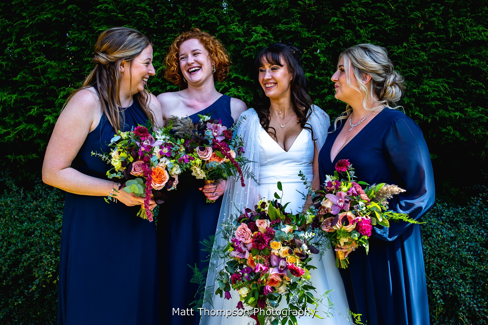 bride and bridemaids