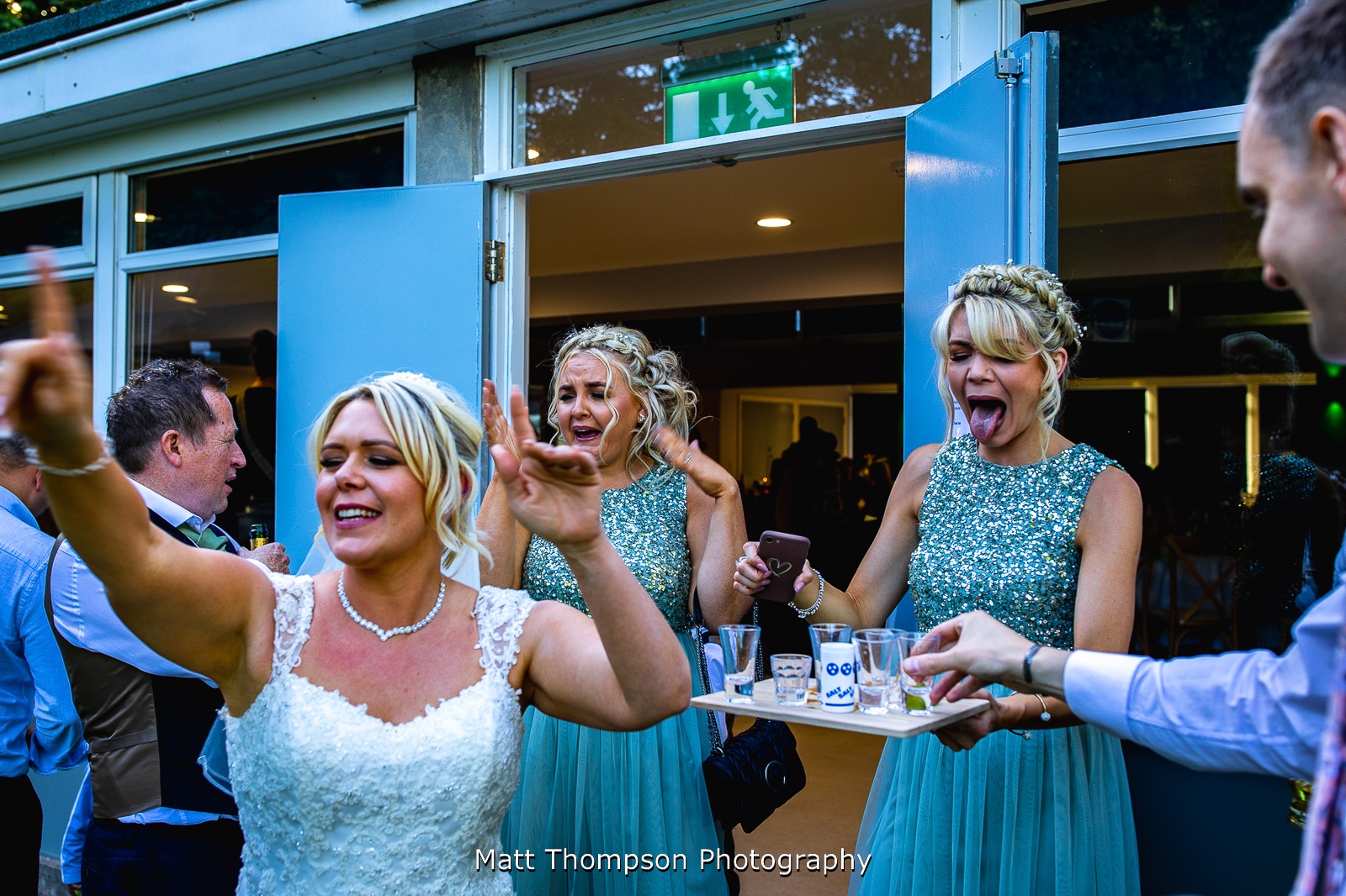 shots at a wedding