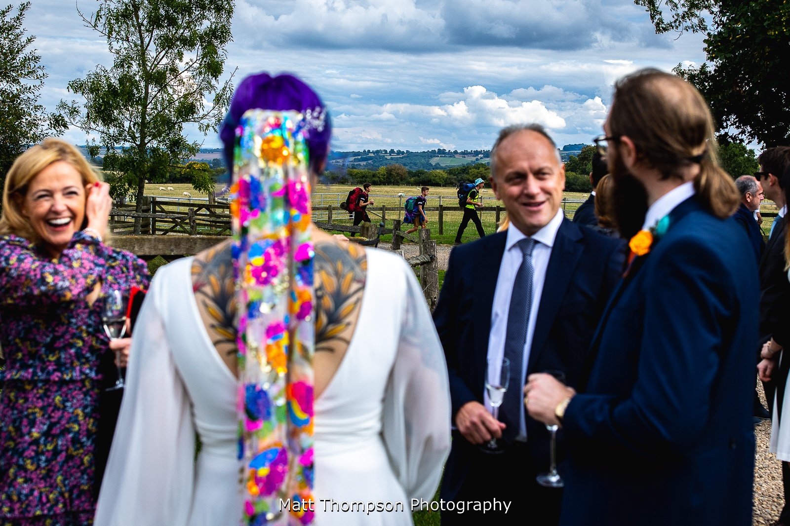 hitchhiker at a wedding