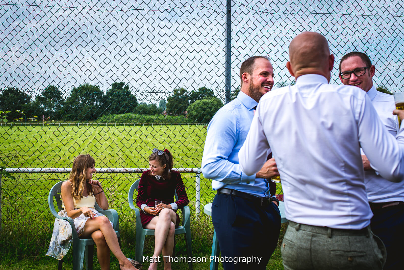 wedding guests sat down