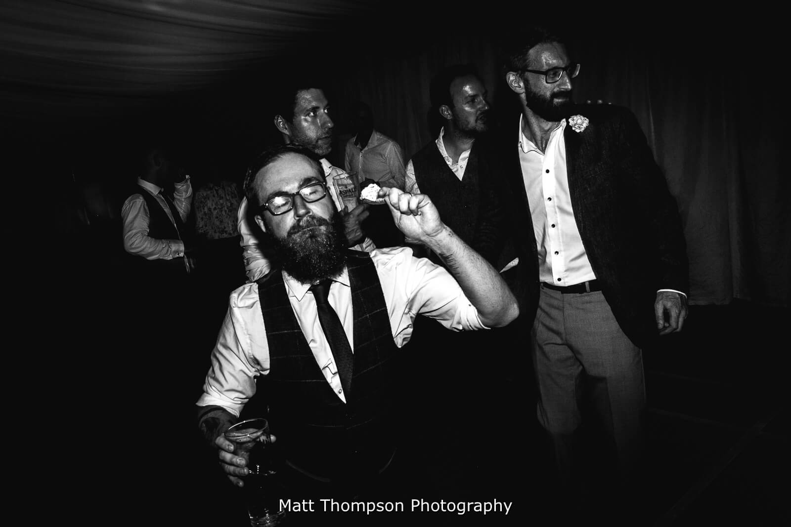wedding guests dancing