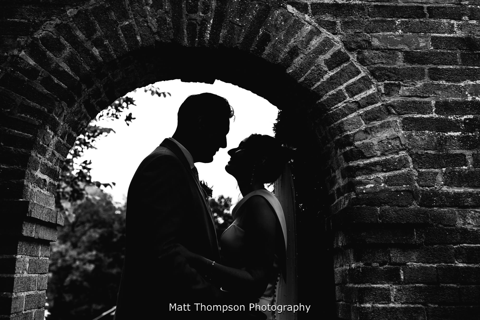 black and white wedding photo
