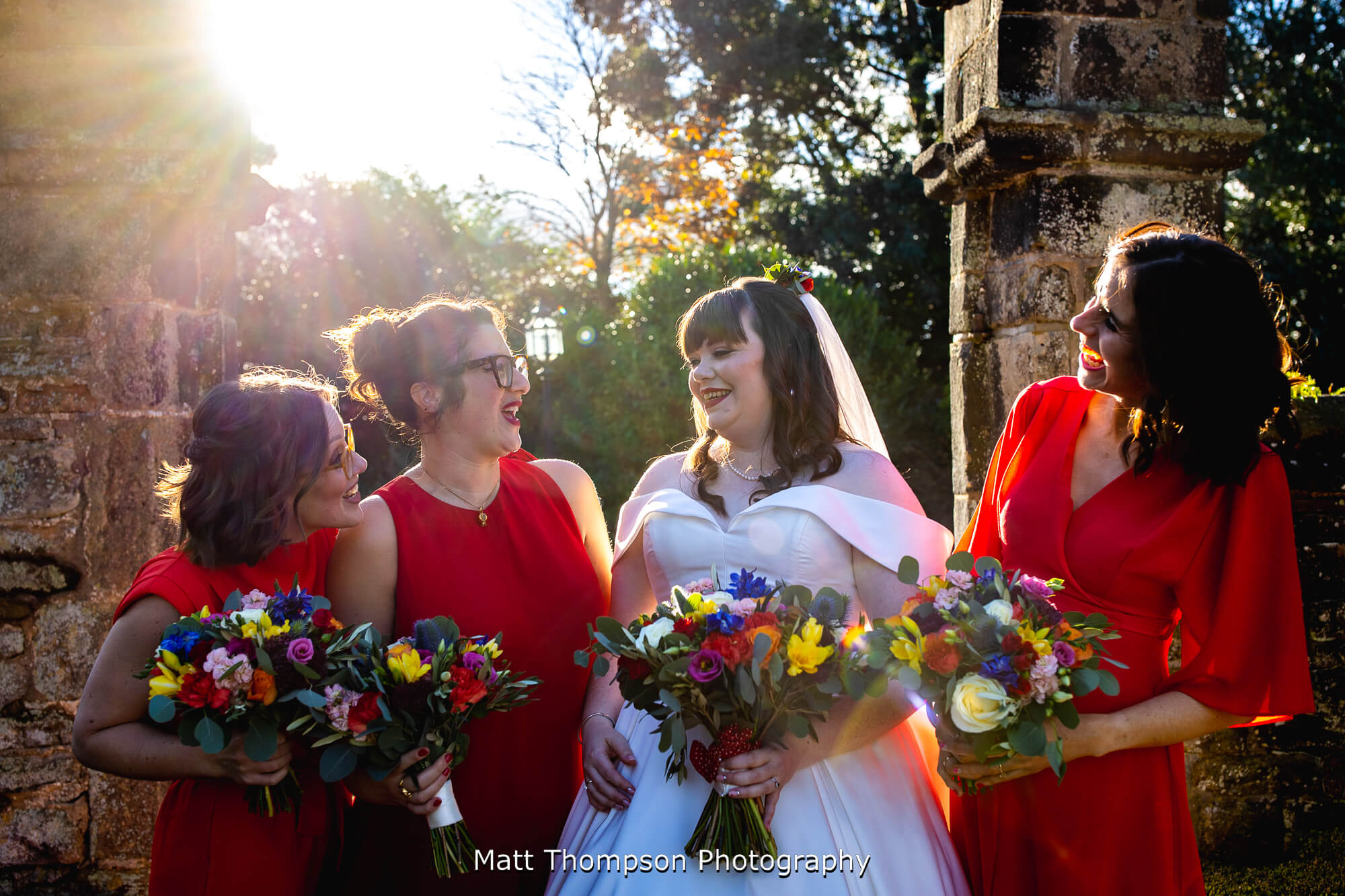 bride and bridesmaids
