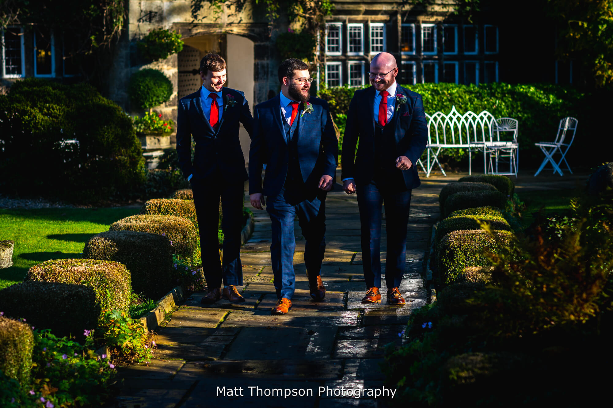 groomsmen walking