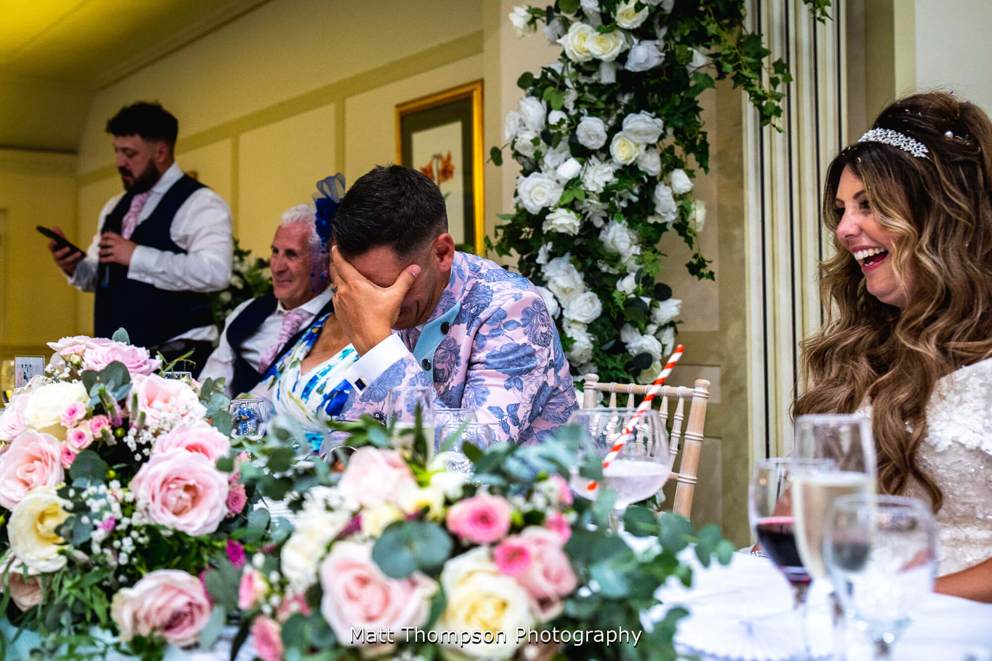 groom laughing