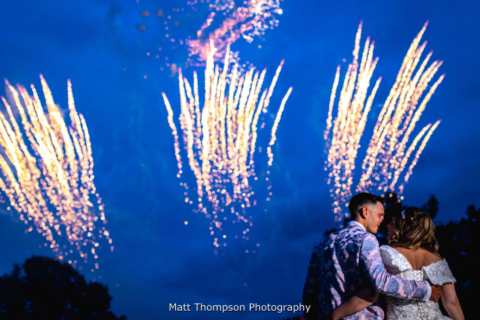 wedding fireworks at petwood hotel