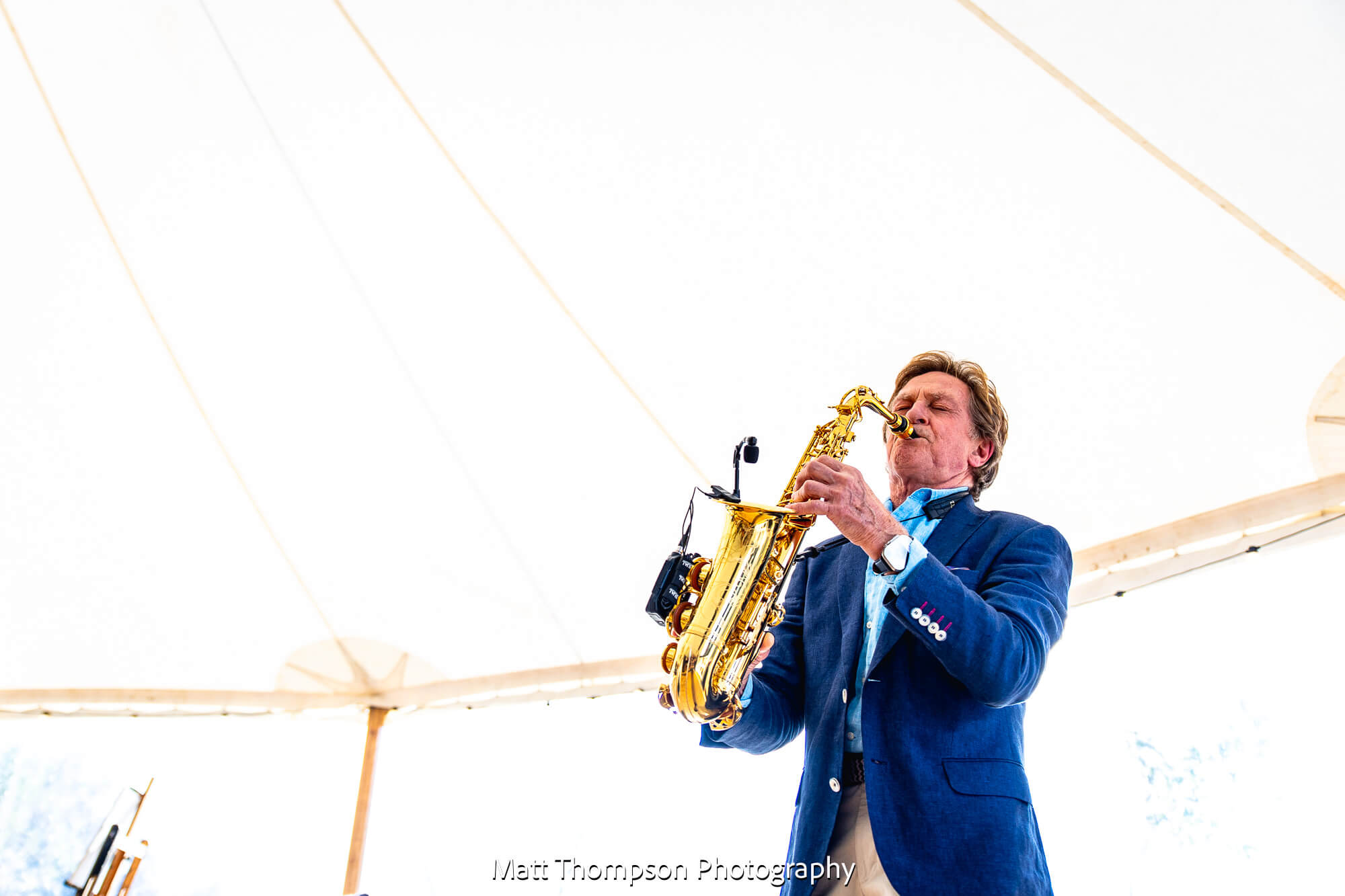 dad playing saxaphone