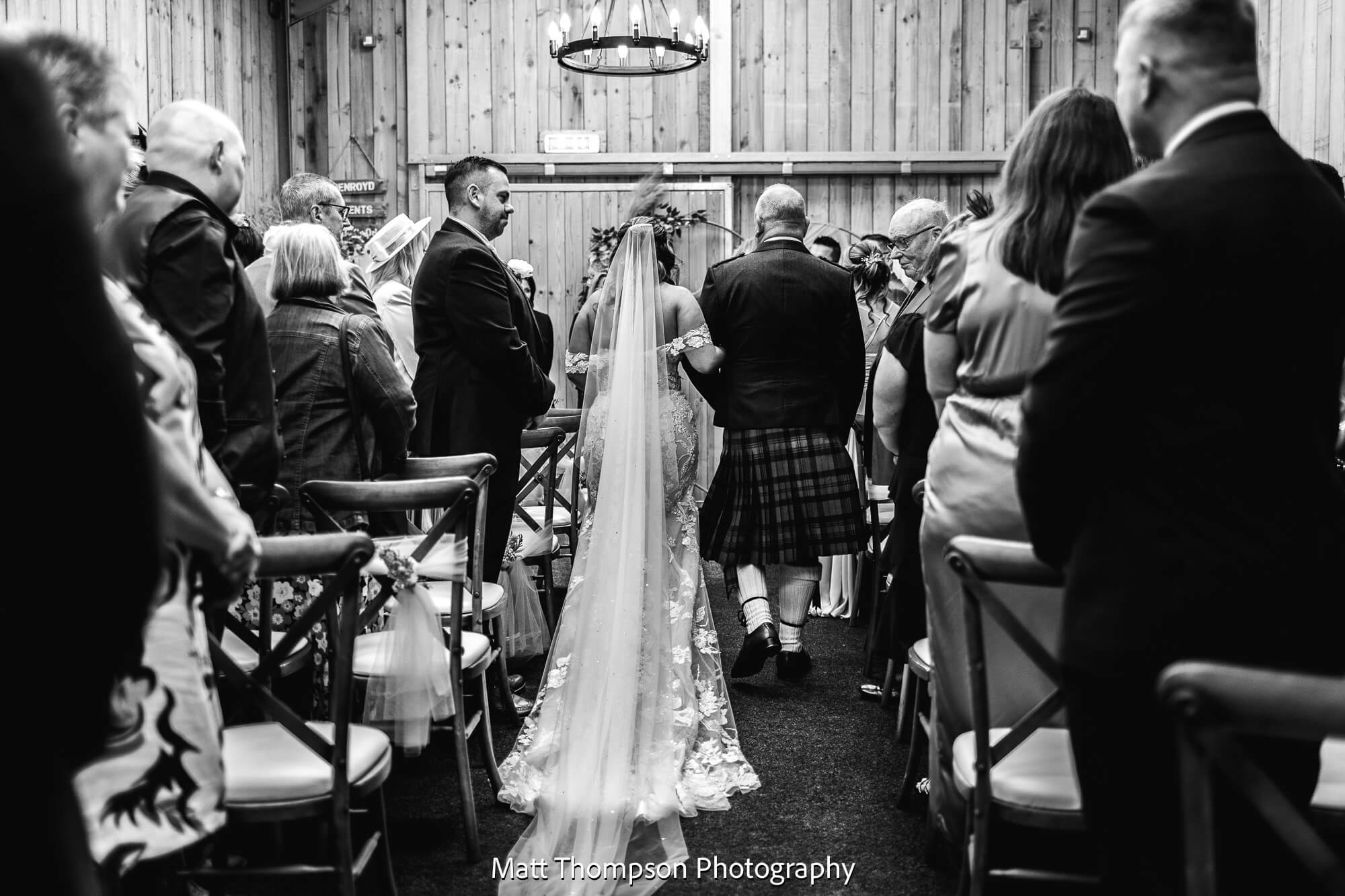 walking down the aisle