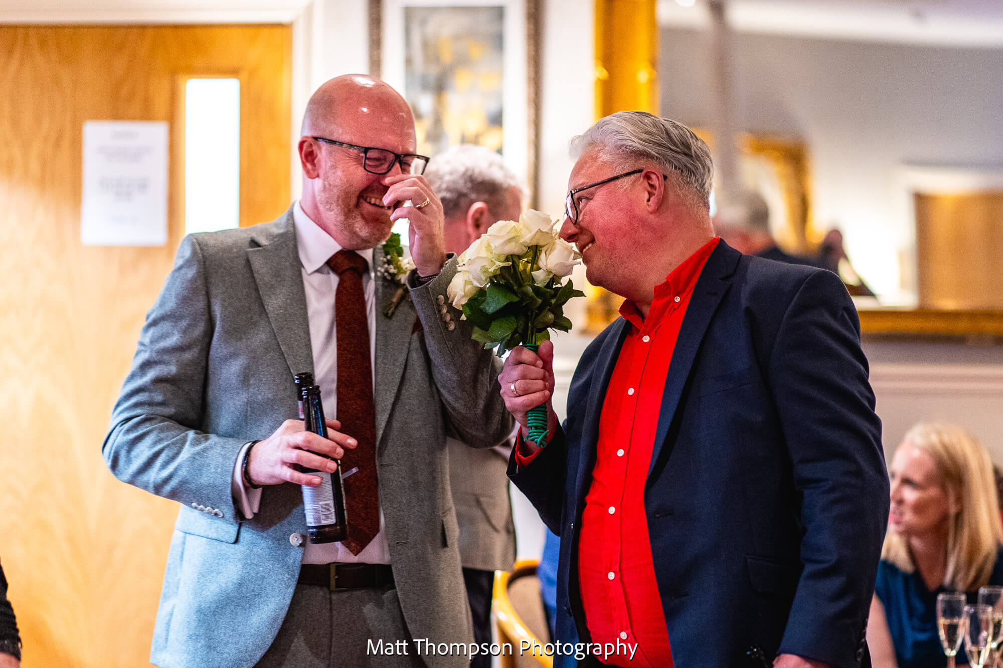 wedding guests at bagden hall