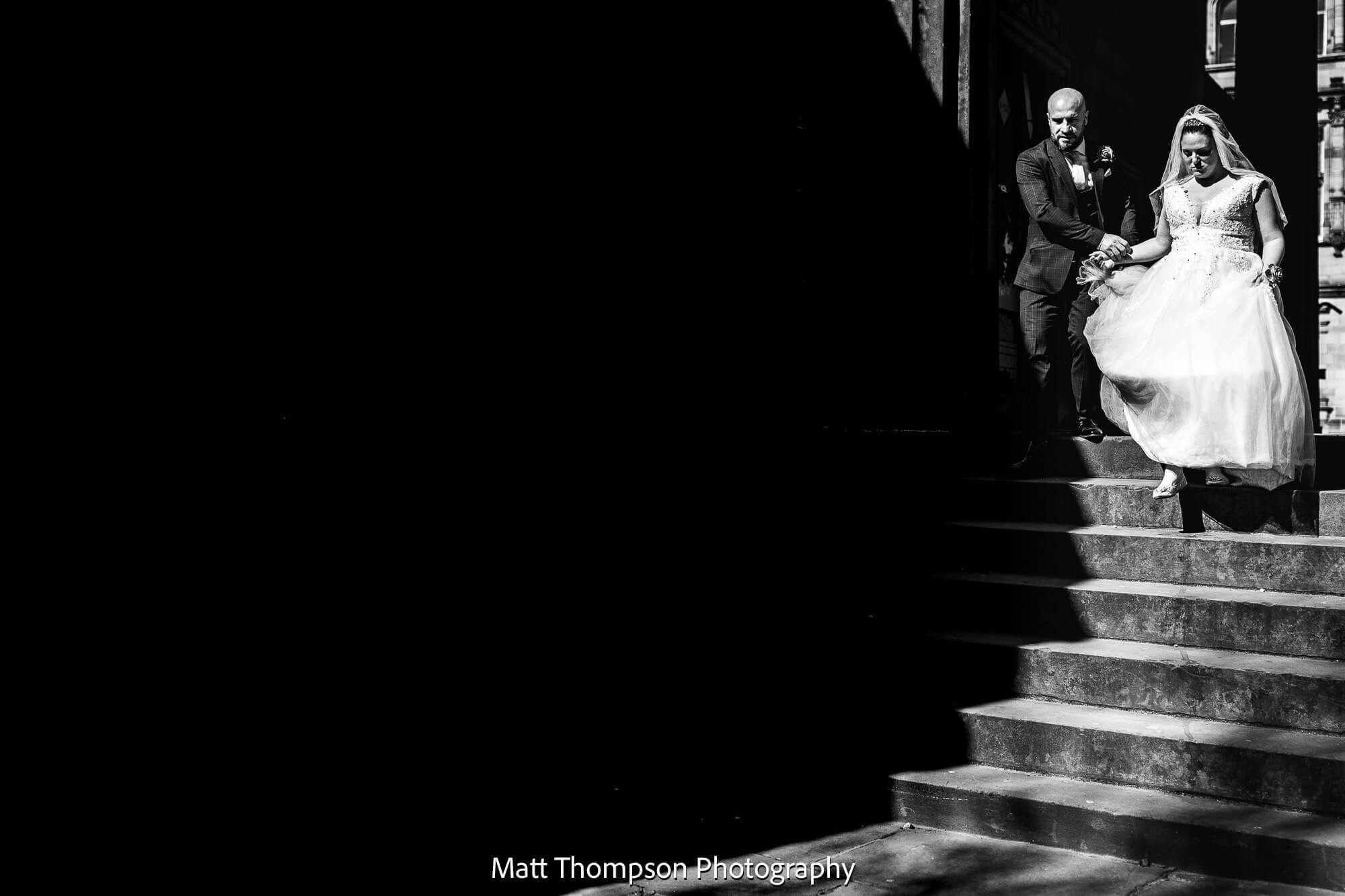 city centre wakefield wedding photos