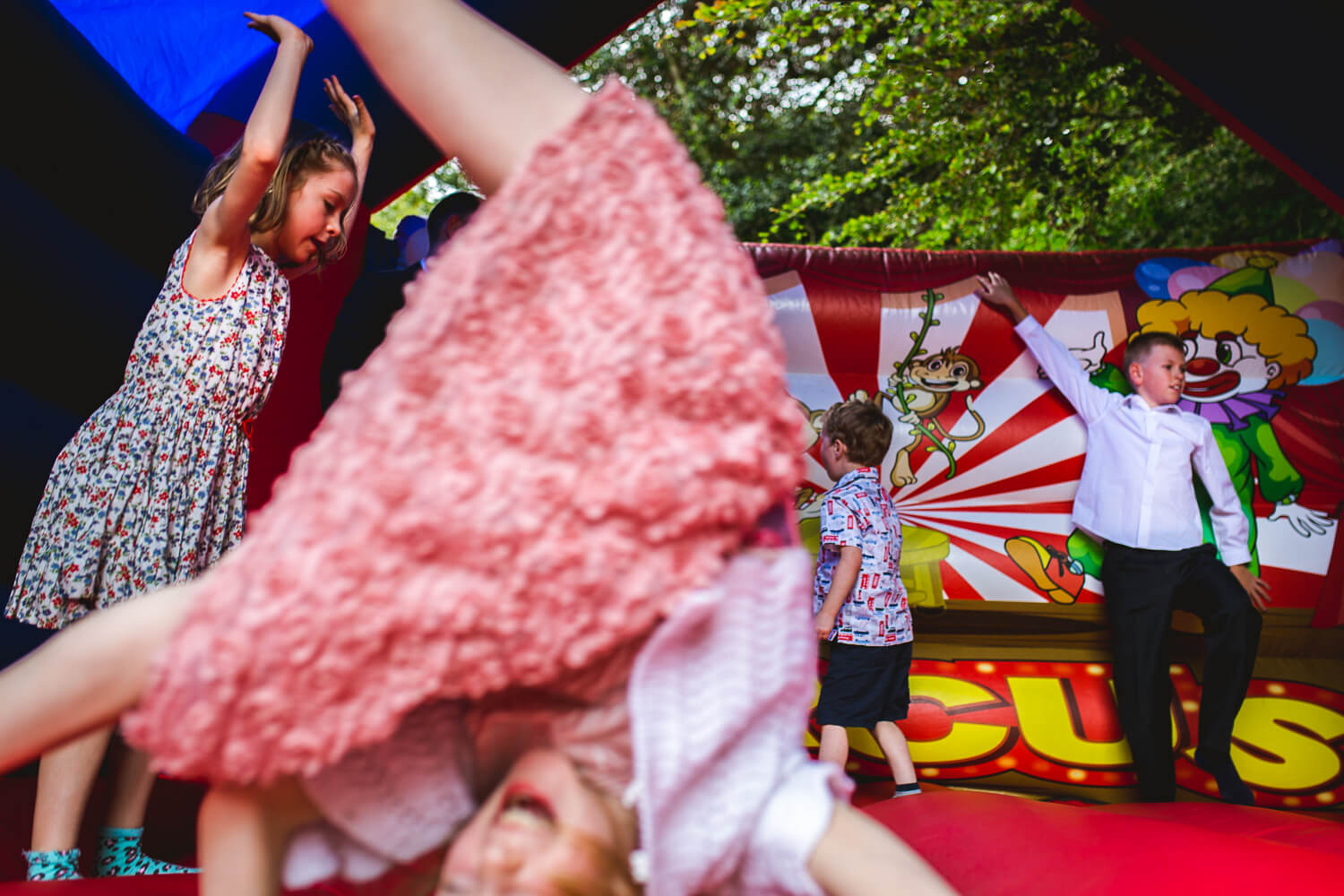 wedding bouncy castle at weetwood hall in leeds