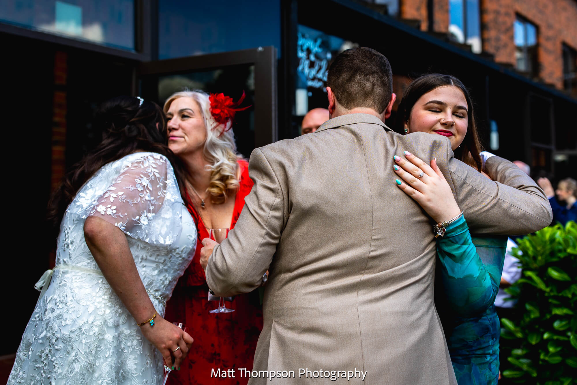 just married hugs