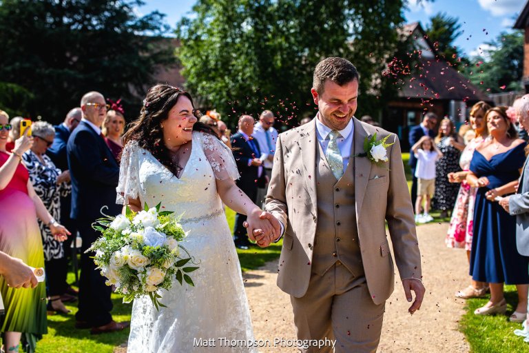 wedding confetti at mercure grange hull